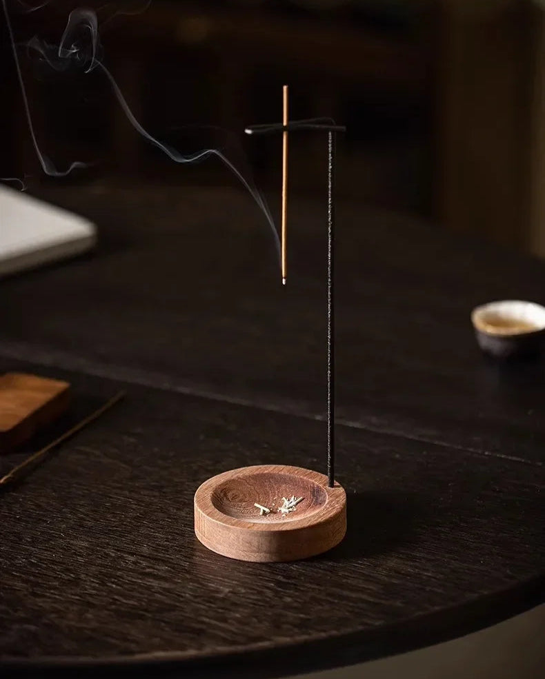 Upside Down Wooden Incense Burner