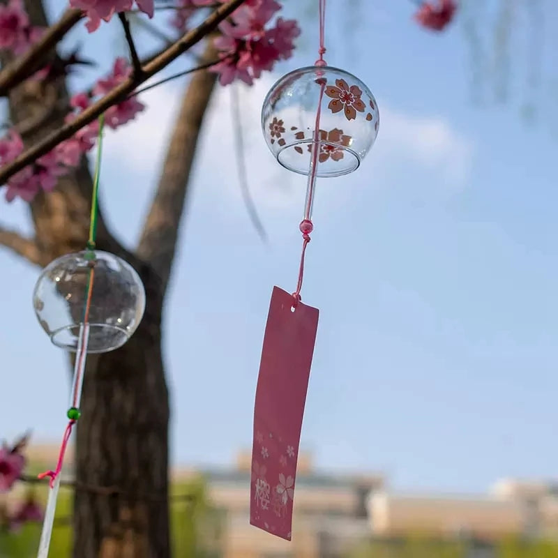 Japanese Sakura Glass Wind Chime