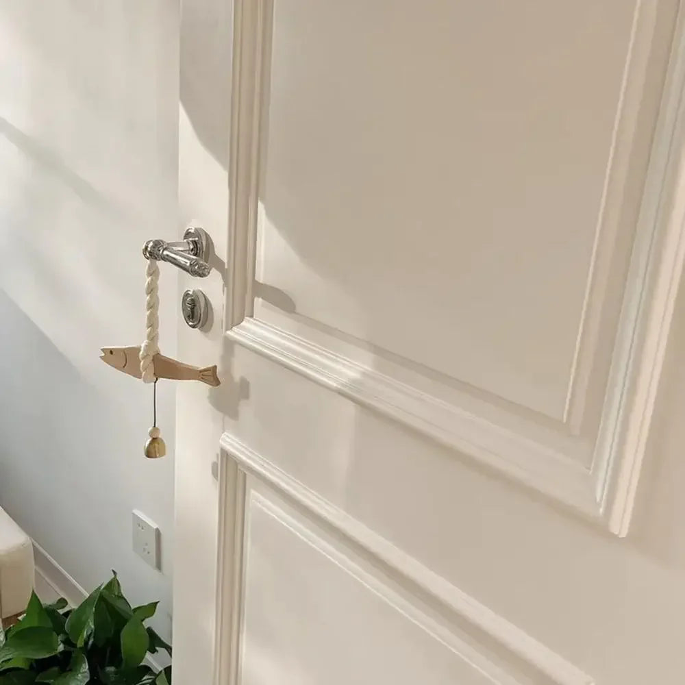 Good luck Fish Wood Door Pendant