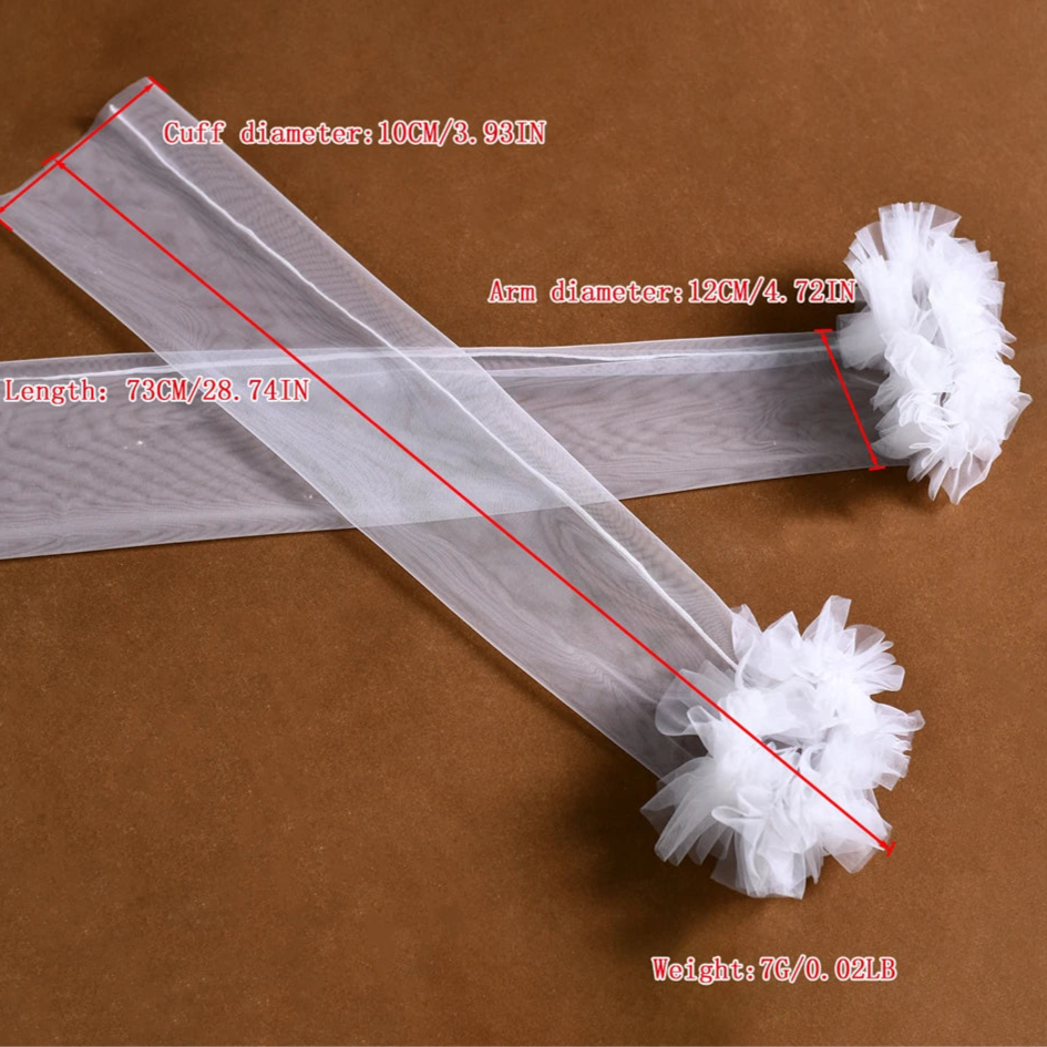 Fluffy Tulle Bridal Gloves