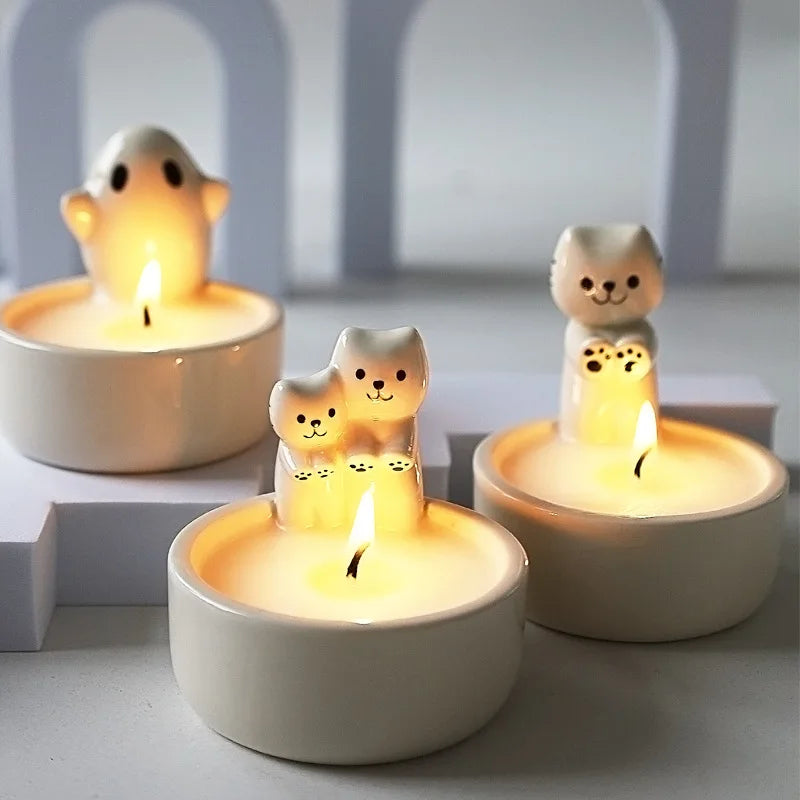 Cartoon Ceramic Candlestick Holder