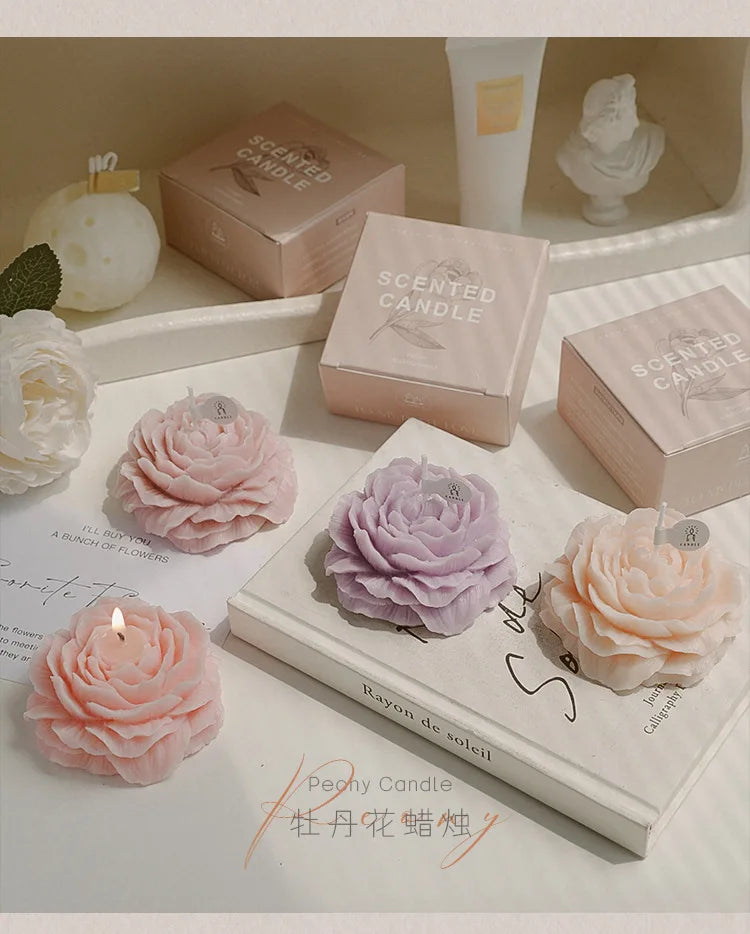Peony Flower Scented Candle