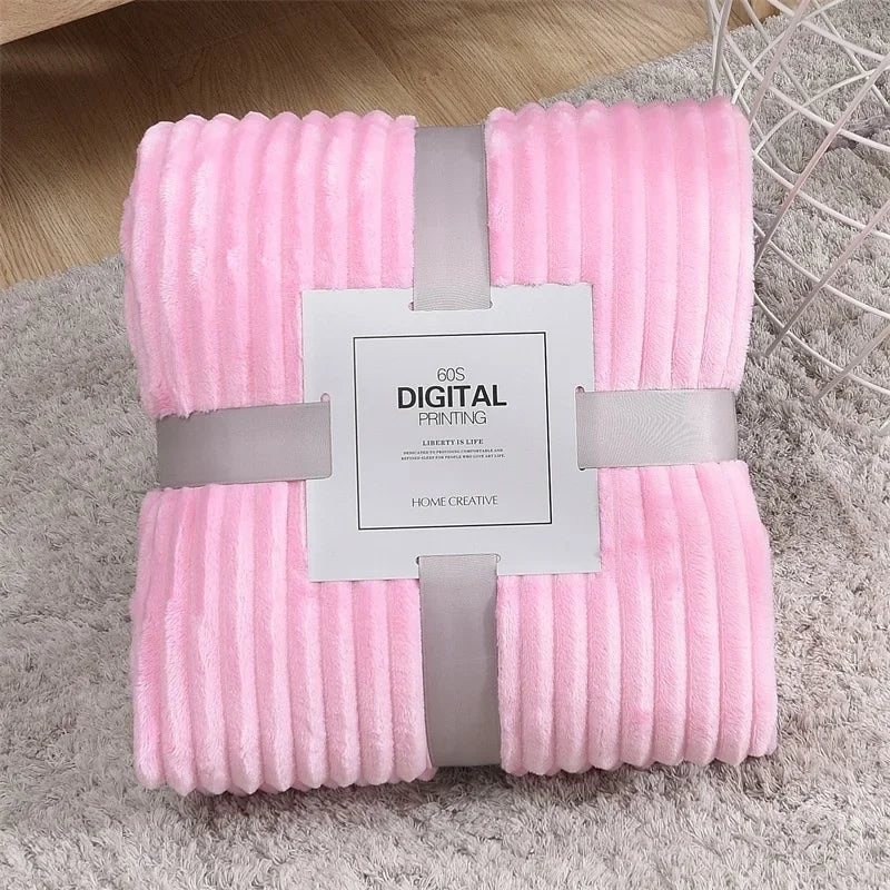 Soft Velvet Throw Fleece Blanket
