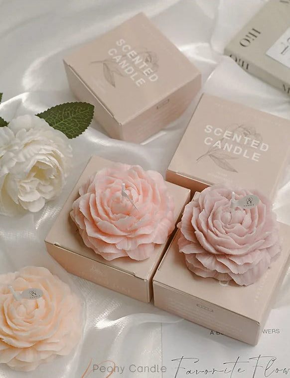 Peony Flower Scented Candle