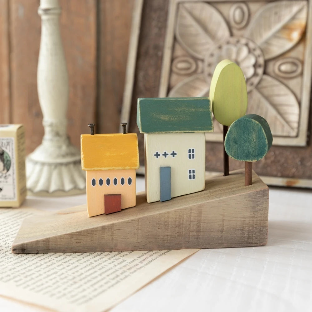 Mini Wooden House Decor