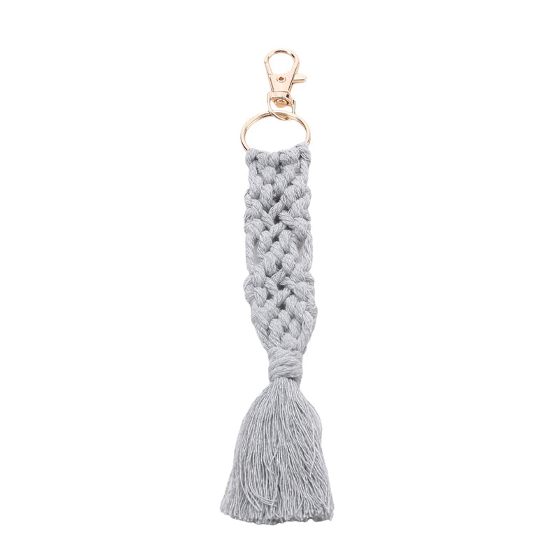 Boho Macrame Wristlet Keychain
