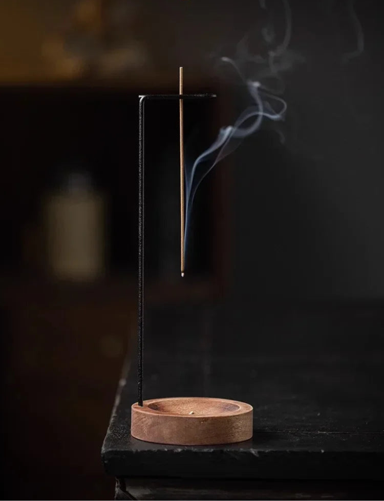Upside Down Wooden Incense Burner