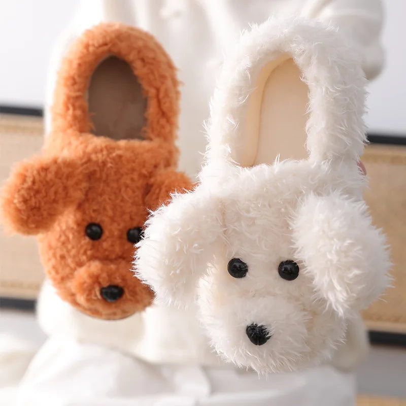 Cute Dog Plush Slippers