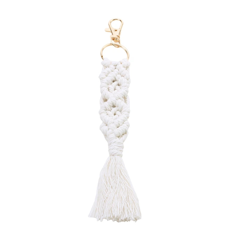 Boho Macrame Wristlet Keychain