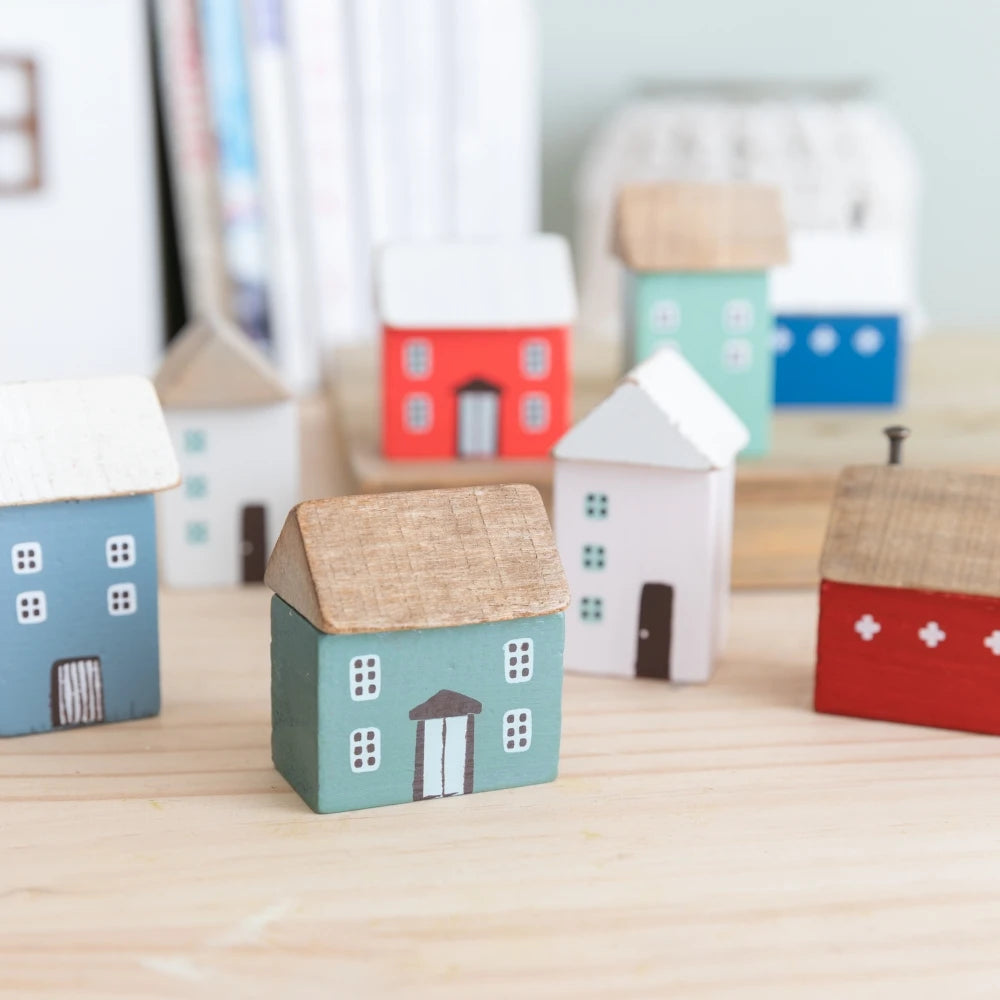 Mini Wooden House Decor