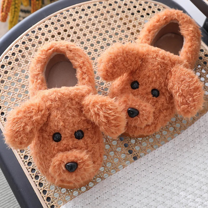 Cute Dog Plush Slippers