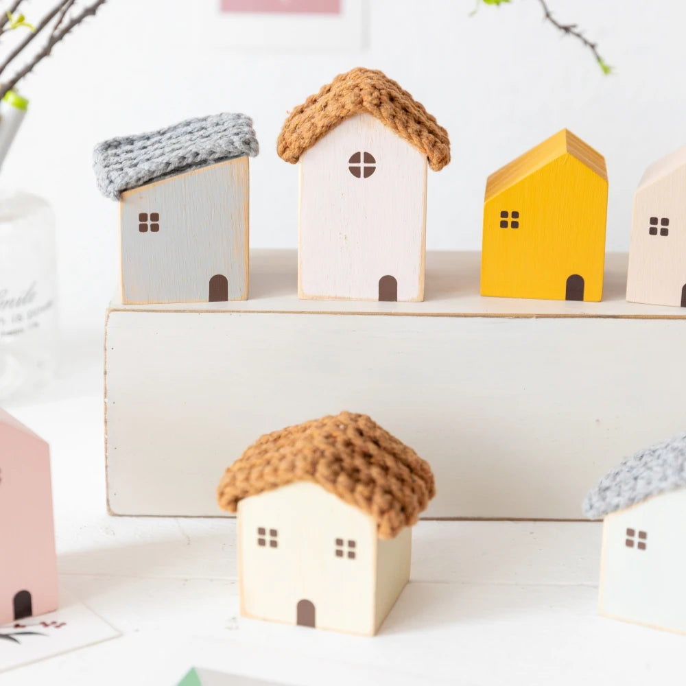 Mini Wooden House Decor