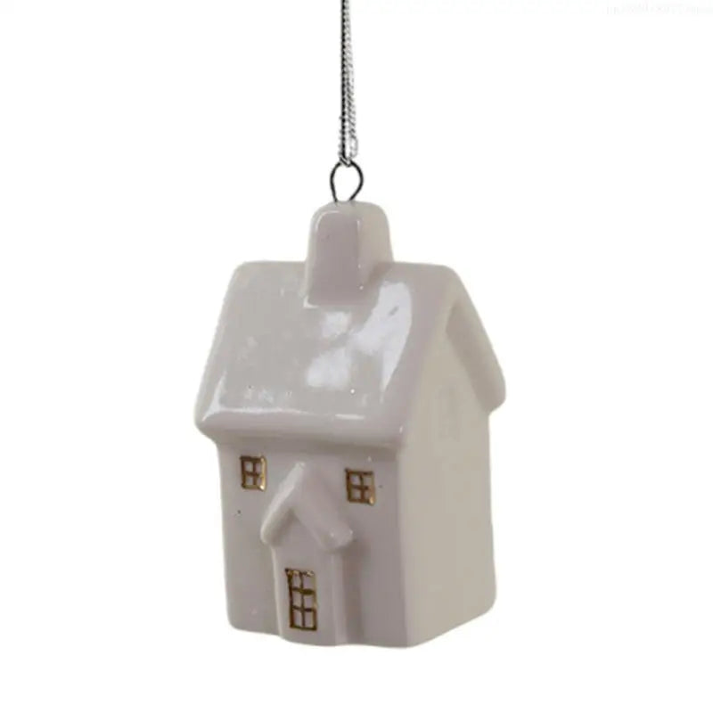 White Ceramic Christmas Tree Ornament