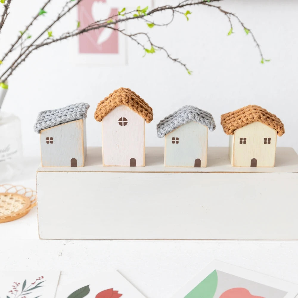 Mini Wooden House Decor