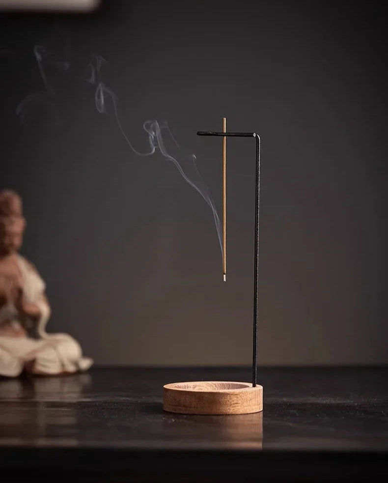 Upside Down Wooden Incense Burner