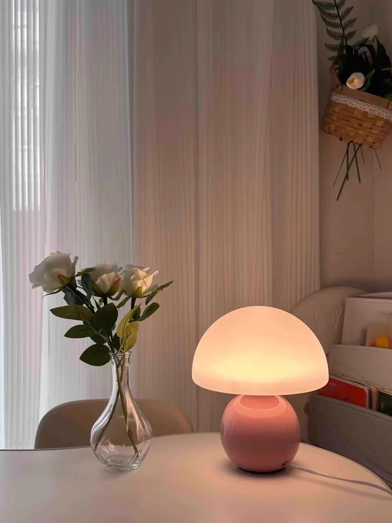 Colorful Mushroom Nightstand Lamp