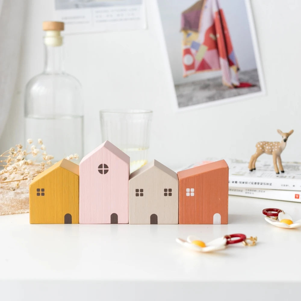 Mini Wooden House Decor