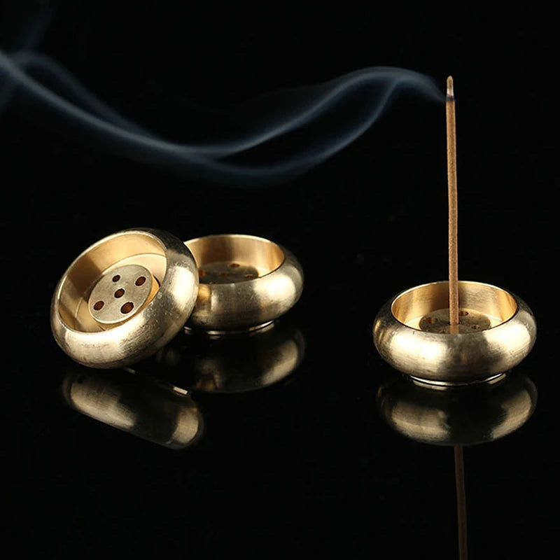 5-Hole Brass Incense Tray