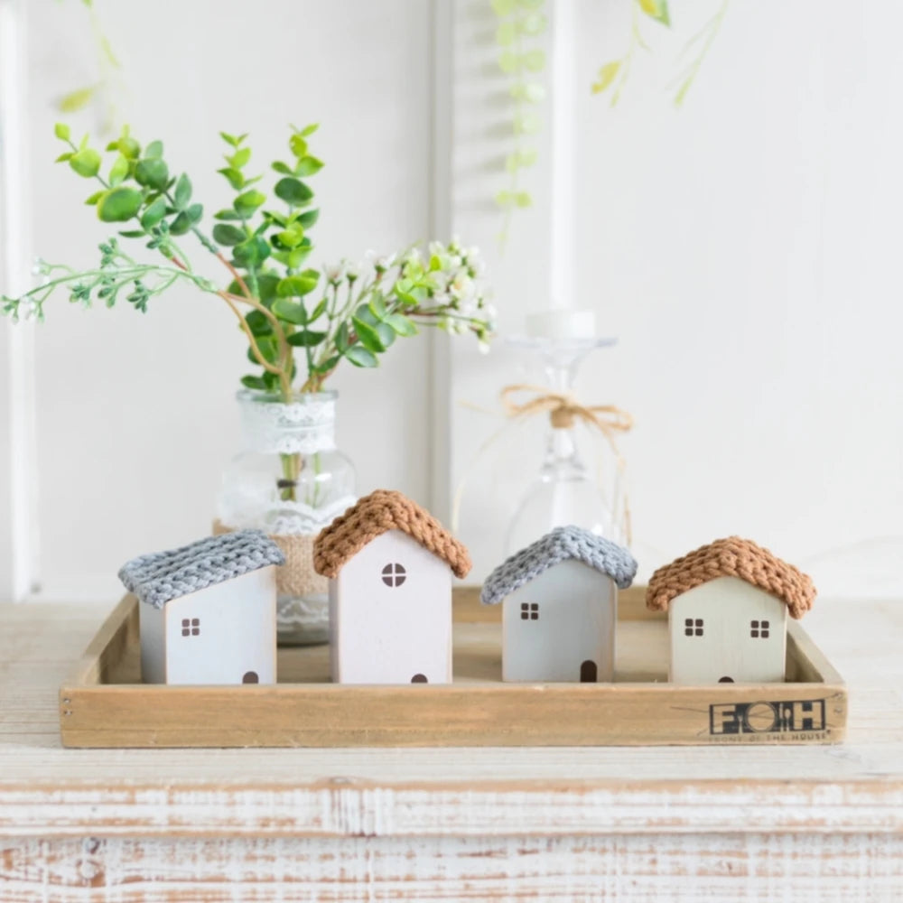 Mini Wooden House Decor