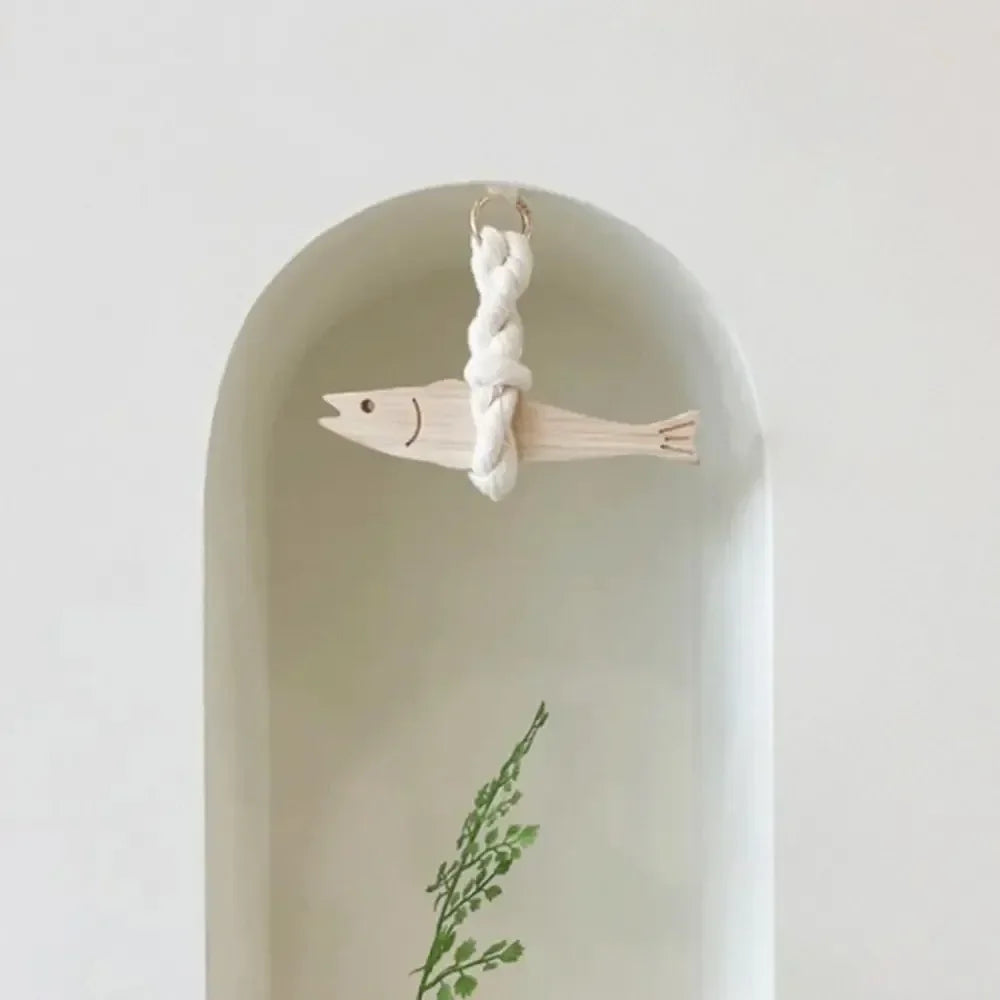 Good luck Fish Wood Door Pendant