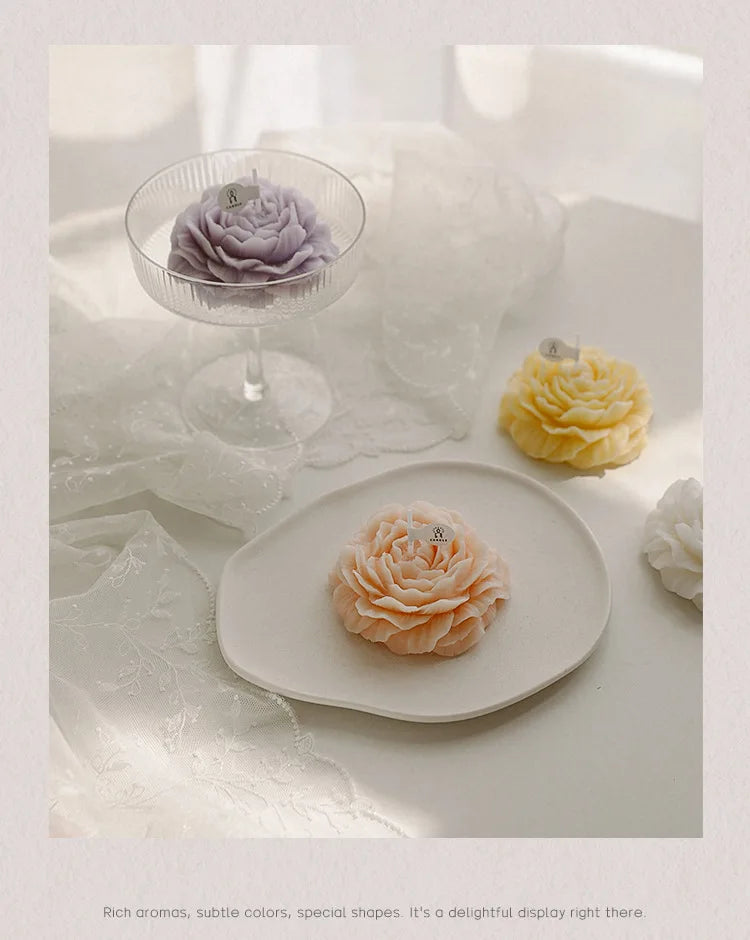 Peony Flower Scented Candle