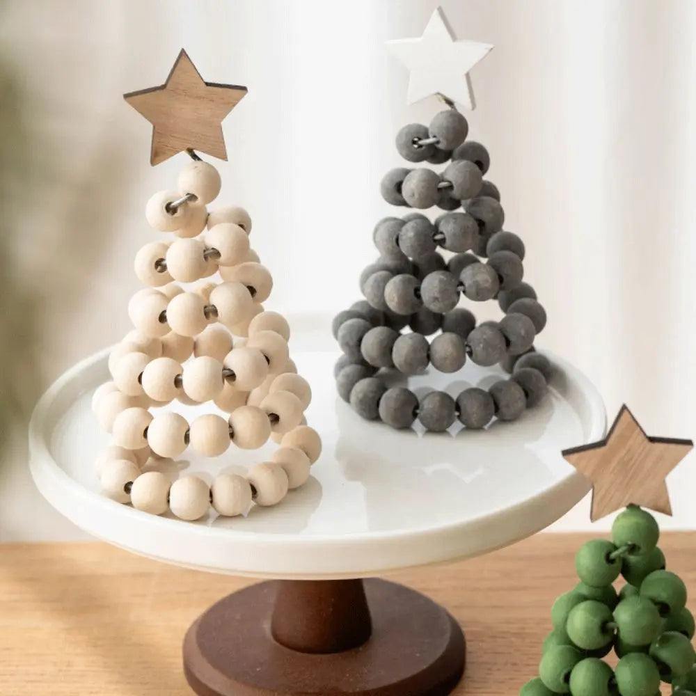 Wooden Beaded Christmas Tree