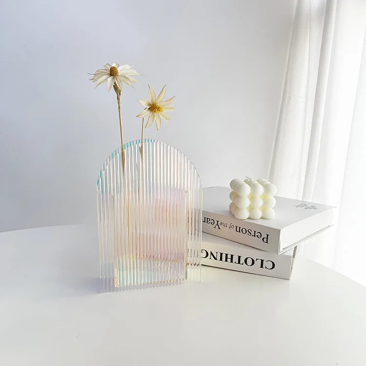 3D Rainbow Acrylic Vase