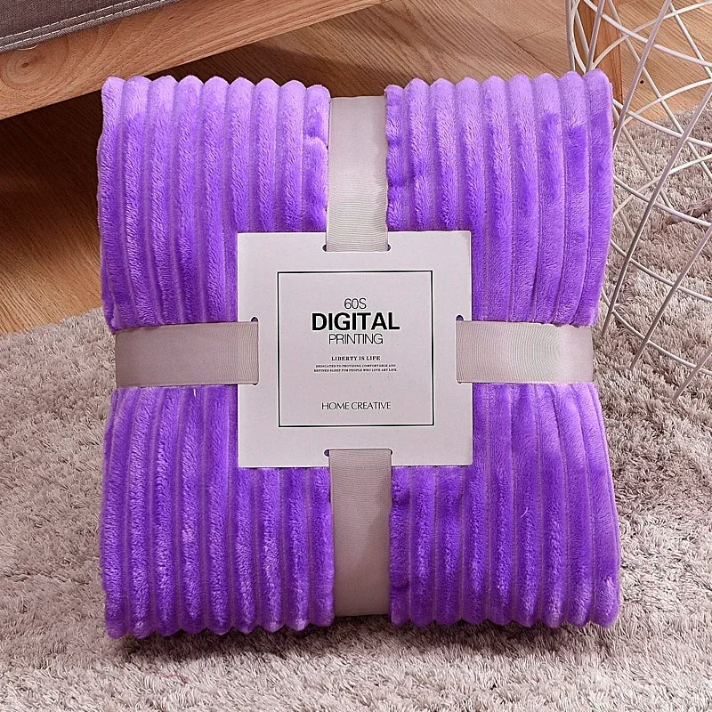 Soft Velvet Throw Fleece Blanket