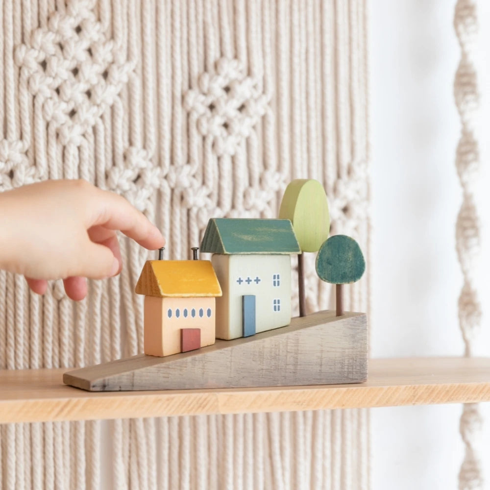 Mini Wooden House Decor