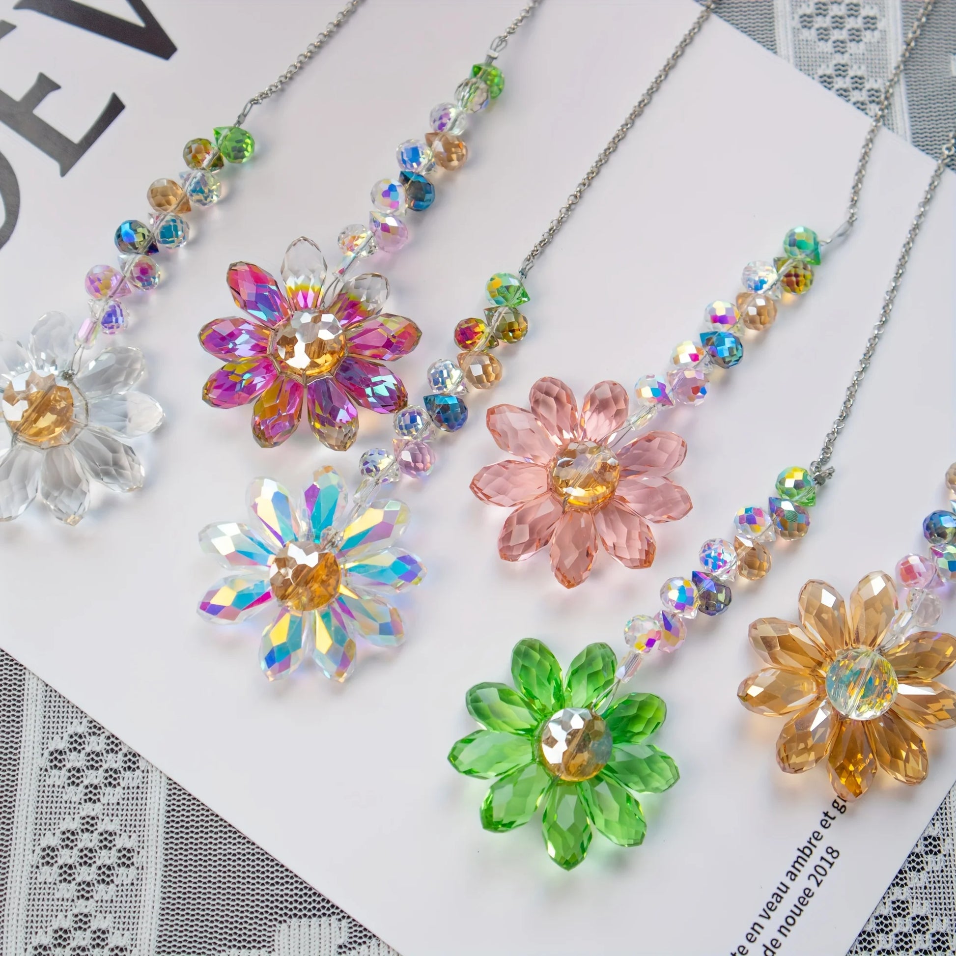 Crystal Sunflower Suncatcher