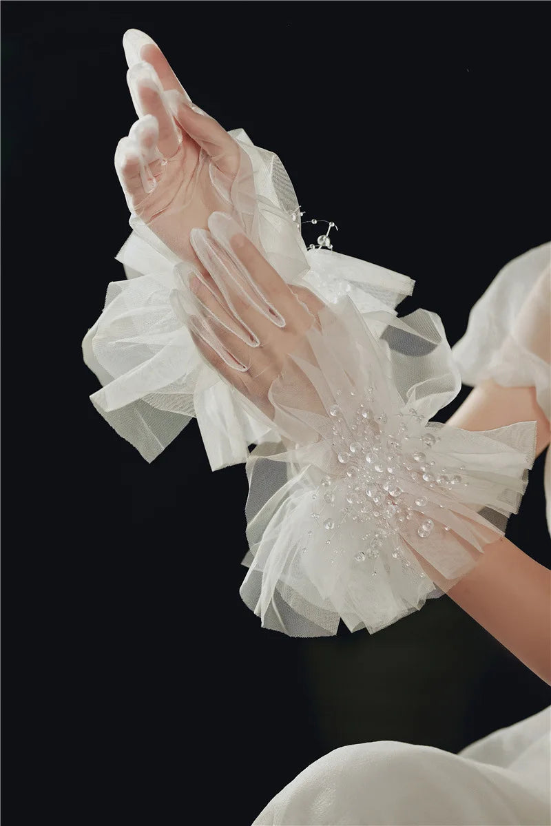 Flower & Pearl Bridal Gloves