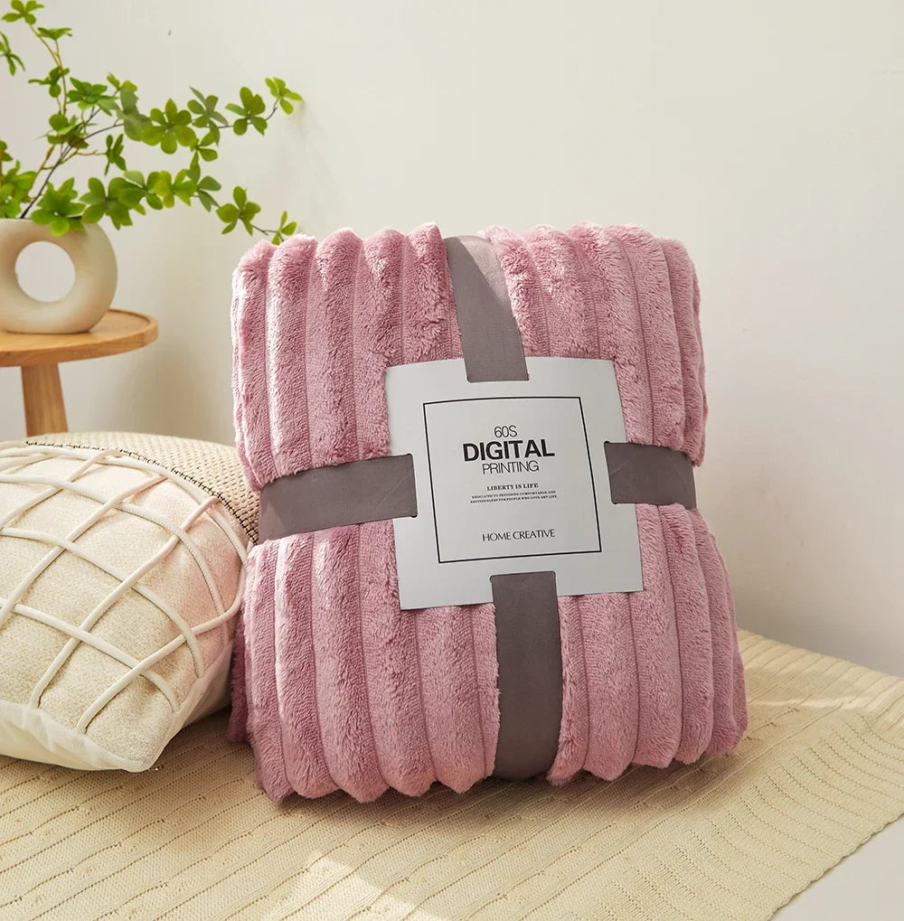 Soft Velvet Throw Fleece Blanket