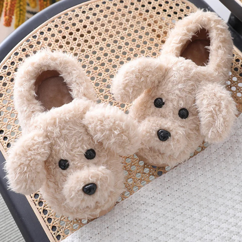 Cute Dog Plush Slippers