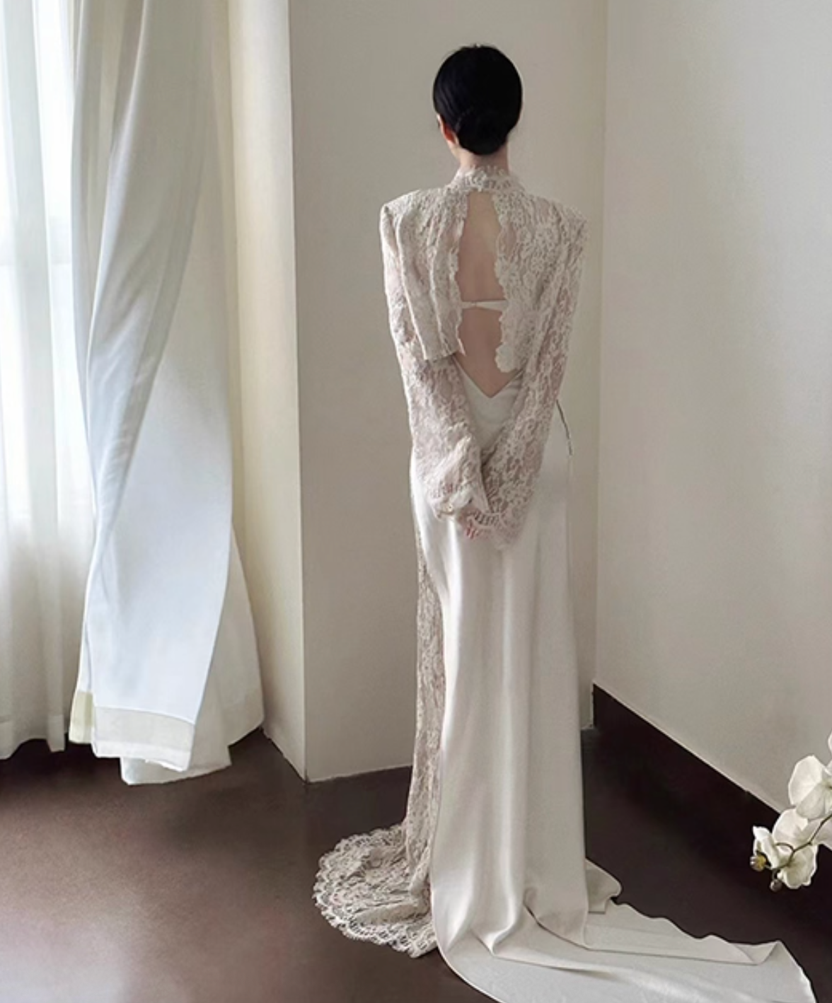 Slip Lace Dress W Long Sleeve Bolero Jacket