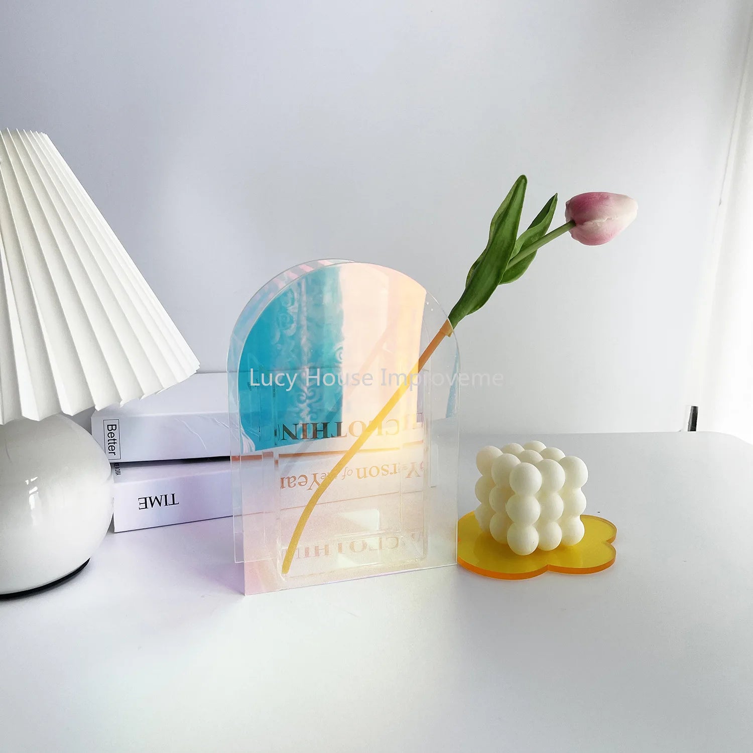 3D Rainbow Acrylic Vase