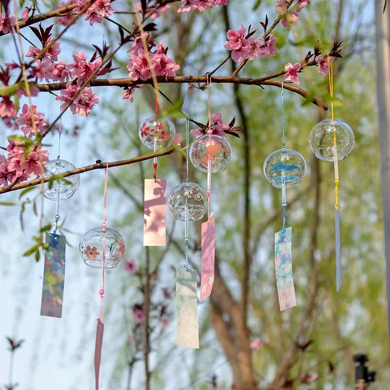 Japanese Sakura Glass Wind Chime