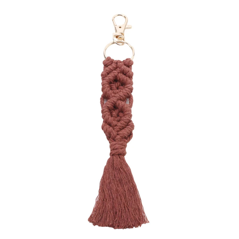 Boho Macrame Wristlet Keychain