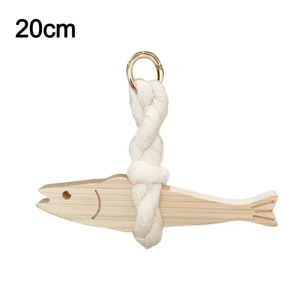 Good luck Fish Wood Door Pendant