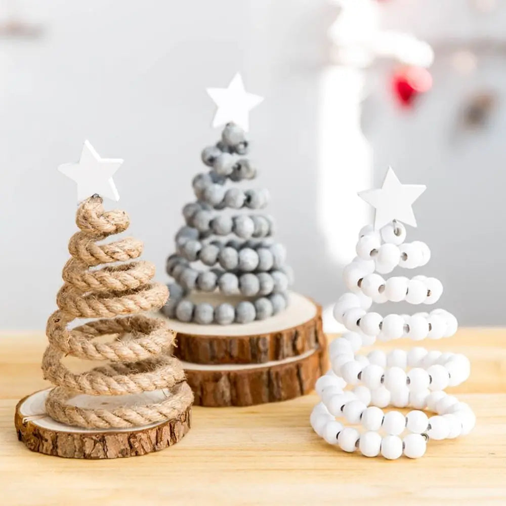 Wooden Beaded Christmas Tree