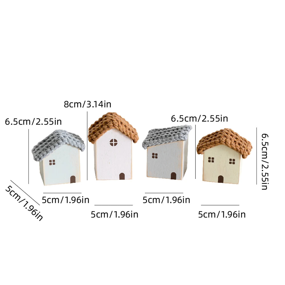 Mini Wooden House Decor