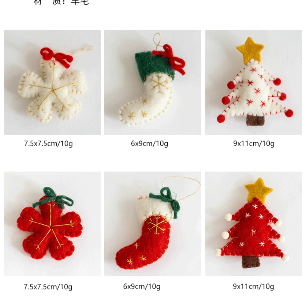 Wool Felt Christmas Ornaments