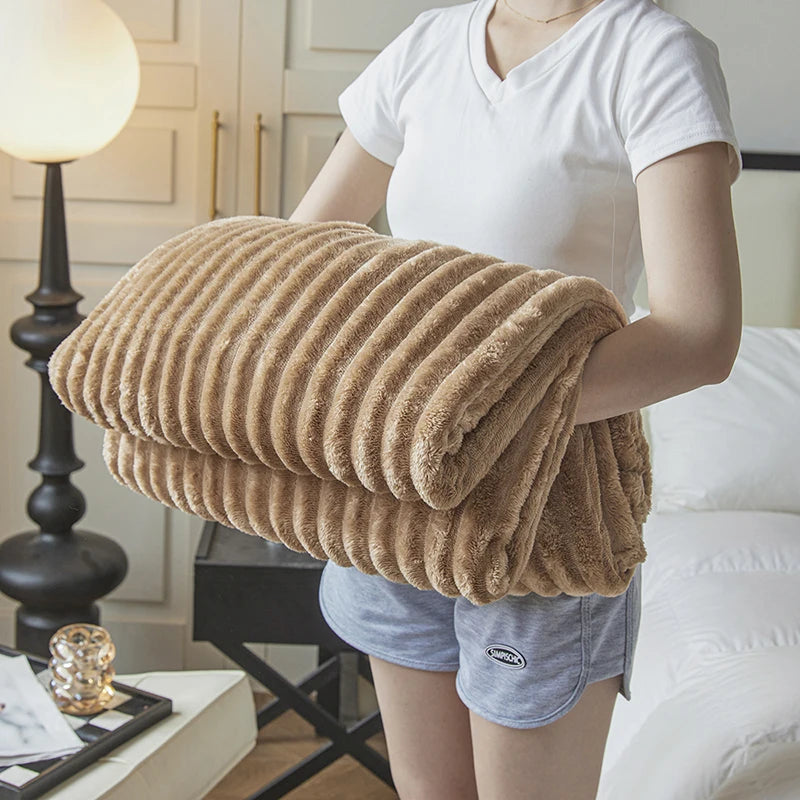 Soft Velvet Throw Fleece Blanket