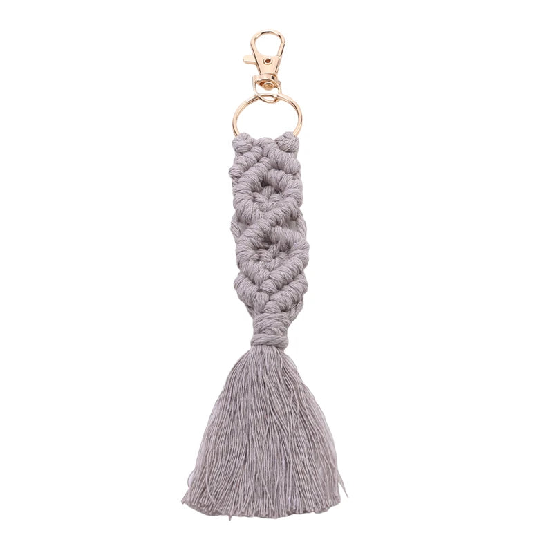 Boho Macrame Wristlet Keychain
