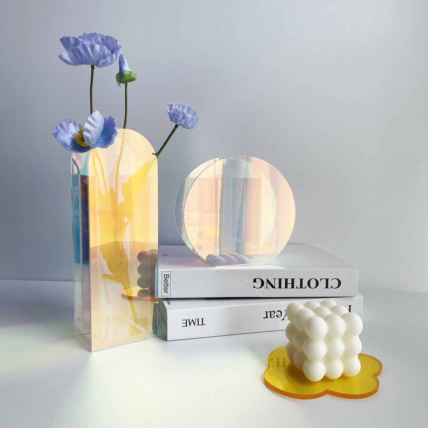 3D Rainbow Acrylic Vase