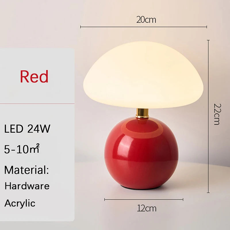Colorful Mushroom Nightstand Lamp