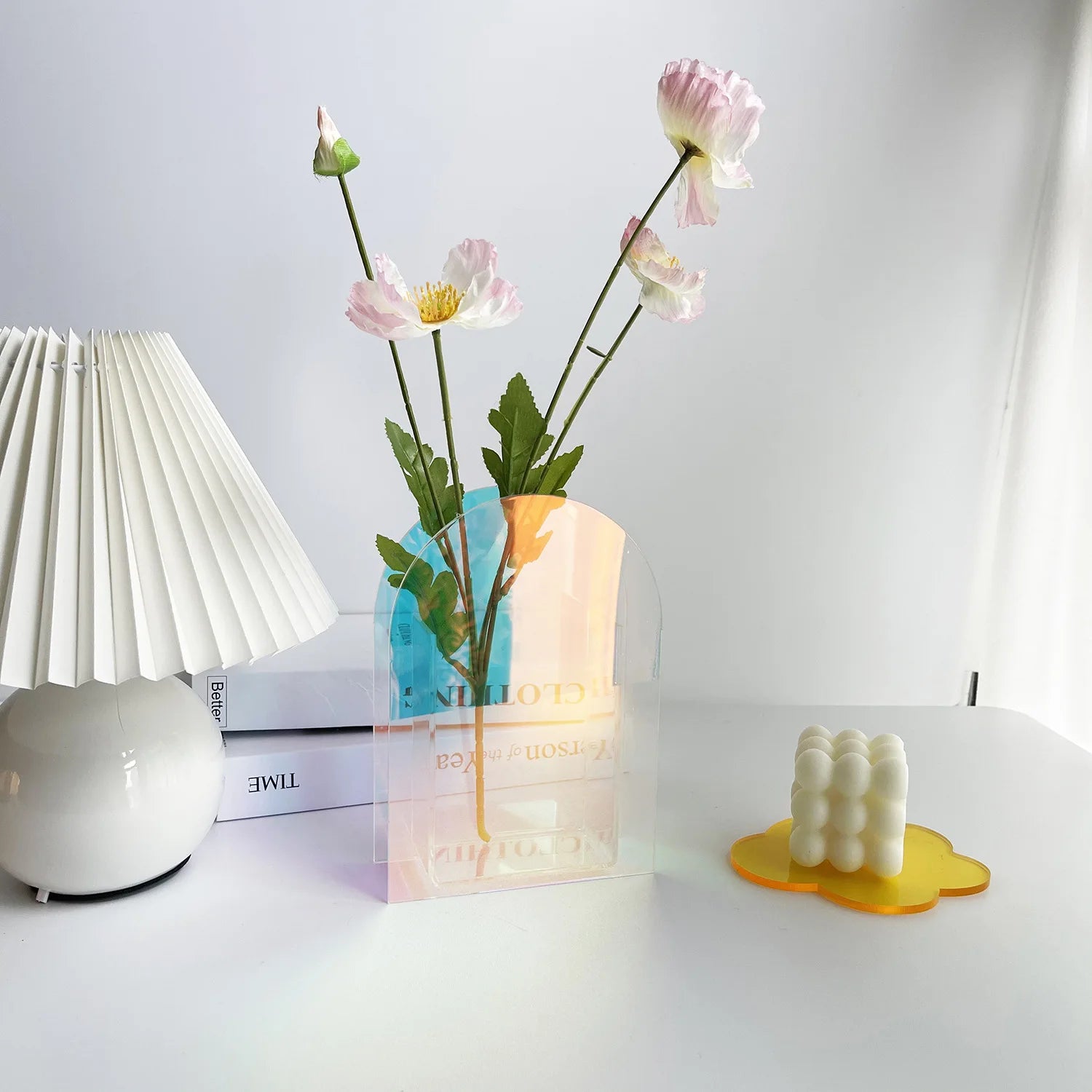 3D Rainbow Acrylic Vase