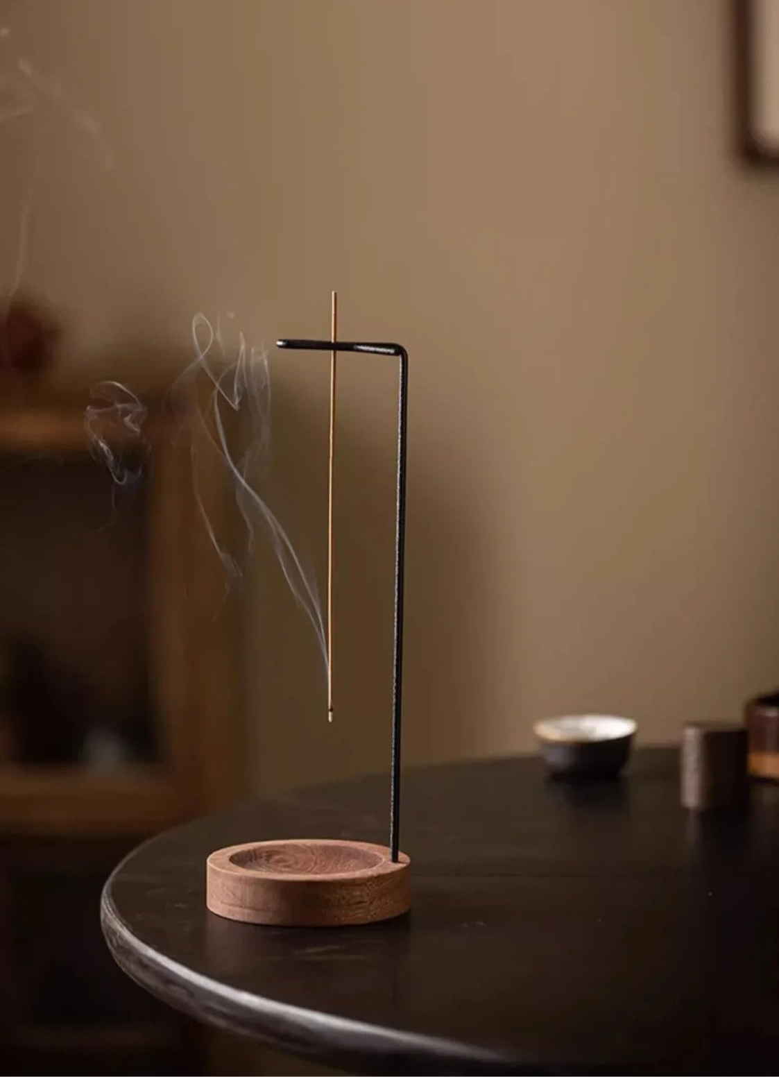 Upside Down Wooden Incense Burner